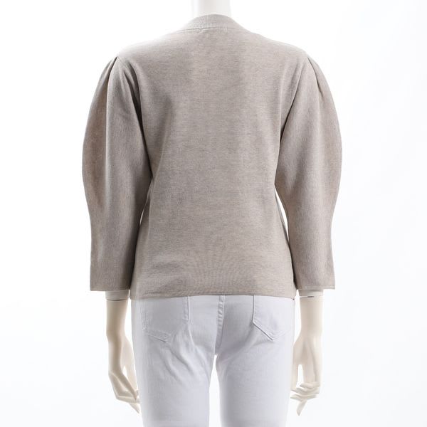 ボリュームスリーブクルーネックニット