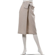 リネンライクリボンラップ風スカート