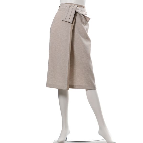 リネンライクリボンラップ風スカート