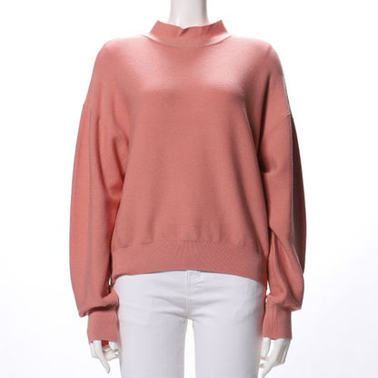 後ろリボンデザインドロップショルダーニット