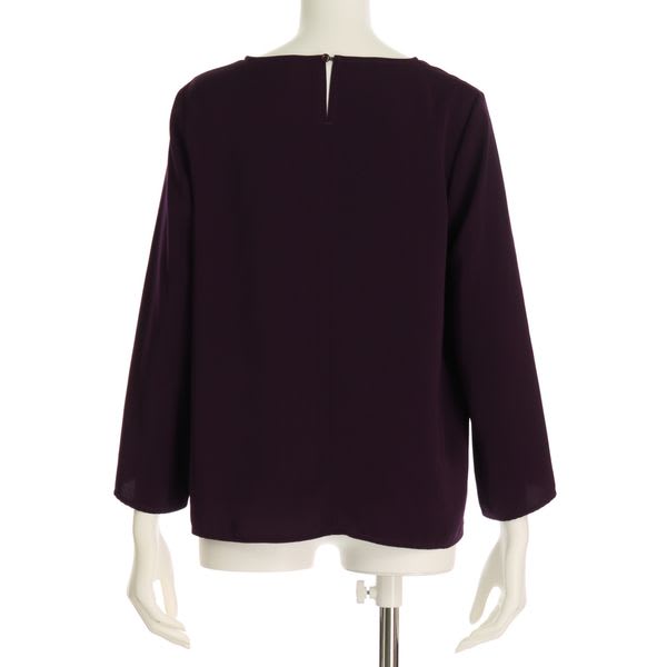 ベネシャン袖スリットVネックブラウス