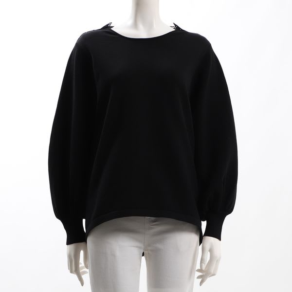 バックスタイルレース切り替えニット