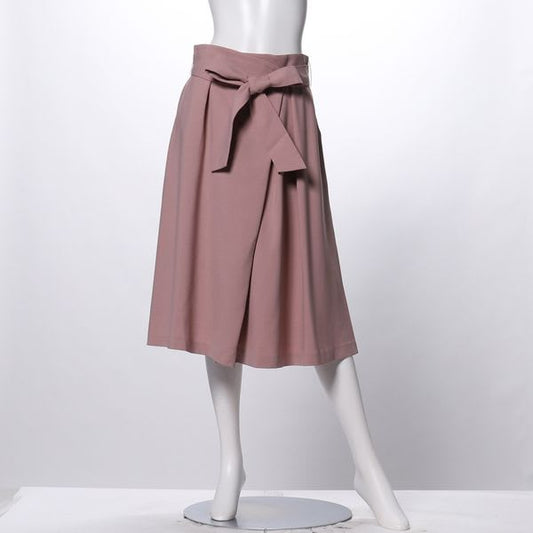 ウエストリボン付きフレアスカート