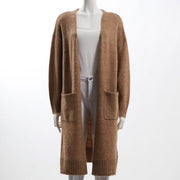 ポケット付きロングカーディガン