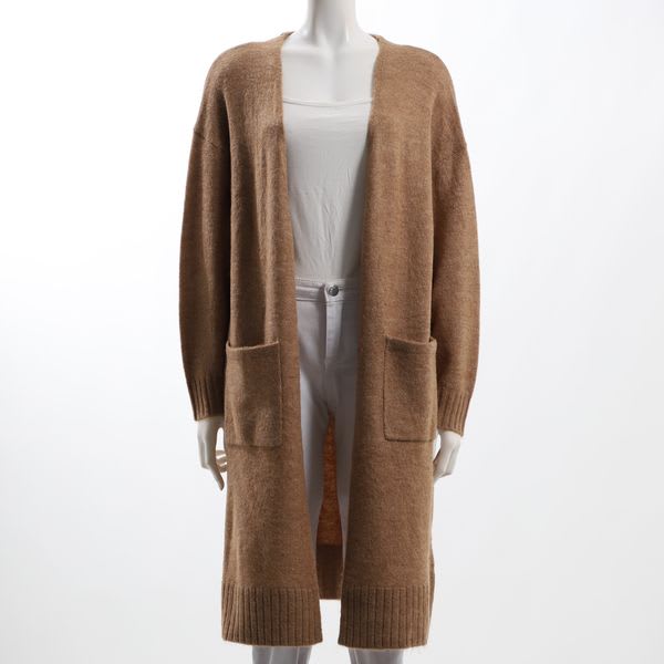 ポケット付きロングカーディガン