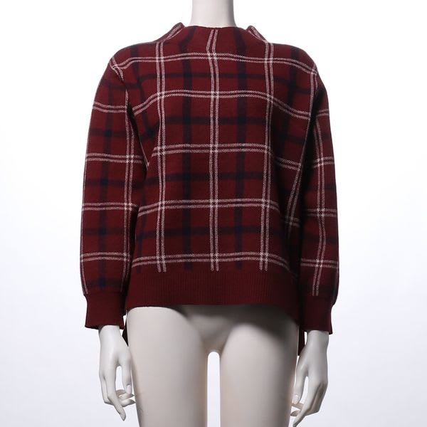 チェック柄ニット
