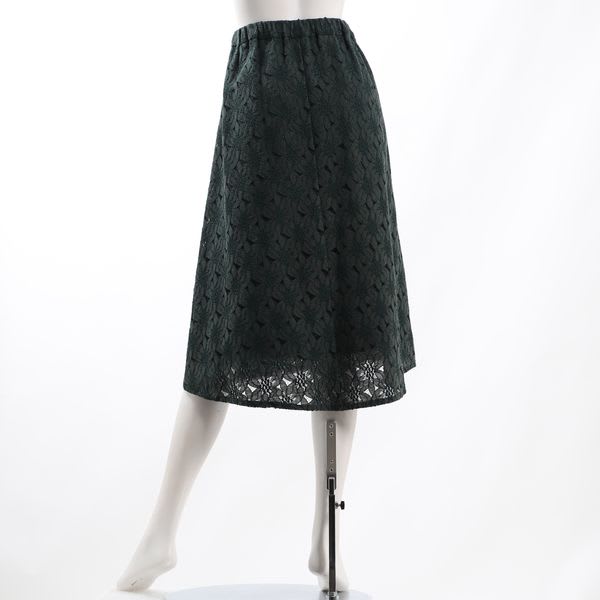 総レースフレアスカート