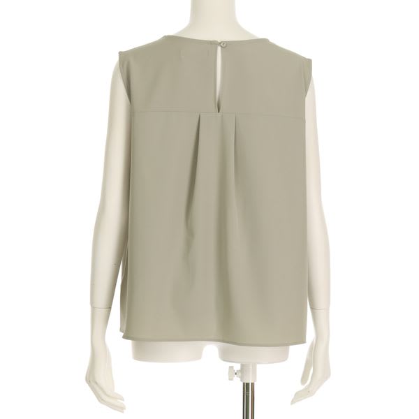 アシンメトリーデザインノースリーブブラウス