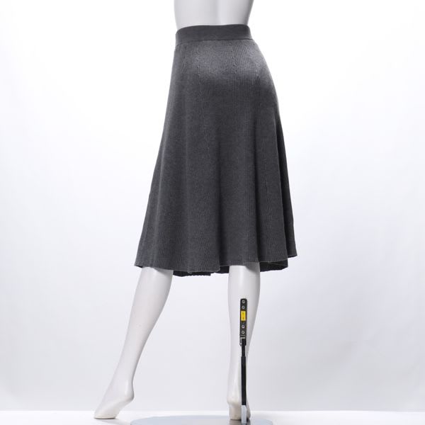 ウエスト総ゴムデザインニットフレアスカート