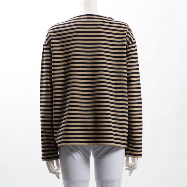 ボーダー柄ドロップショルダーカットソー