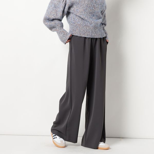 ウエスト総ゴムフレアパンツ