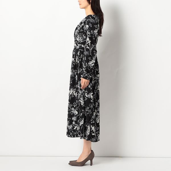 花柄カシュクールデザインワンピース