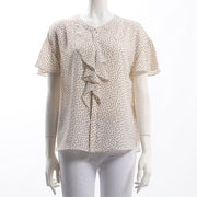 ハート柄フリルブラウス