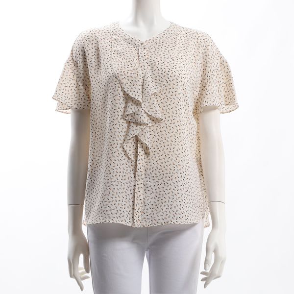 ハート柄フリルブラウス