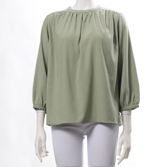 ギャザードネックブラウス