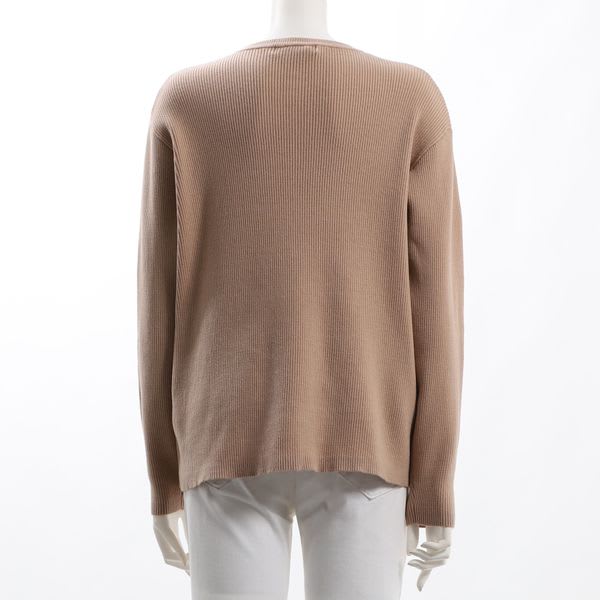 クルーネックリブカーディガン