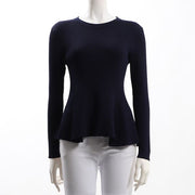 ぺプラムデザインリブニット