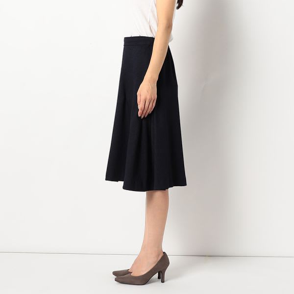 切り替えデザインウーリッシュヘリンボーンスカート