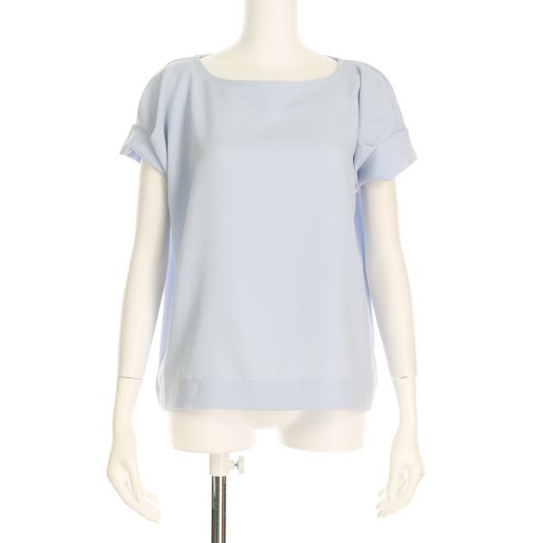 パフスリーブボートネックブラウス