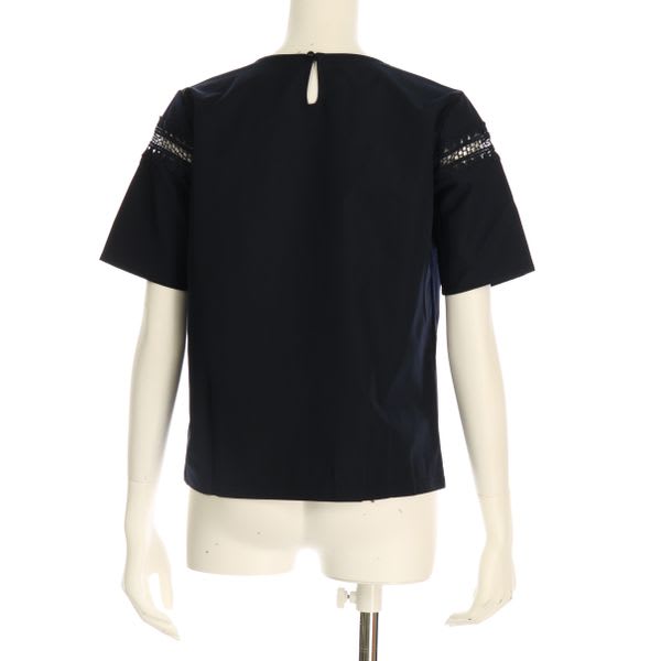 レース切り替えデザインブラウス