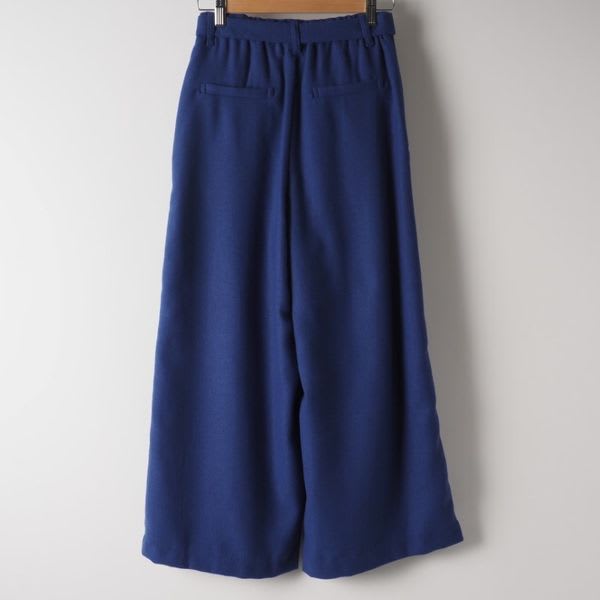 リボンベルト付きワイドパンツ