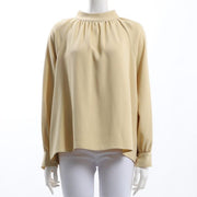 ダブルクロスギャザーネックブラウス