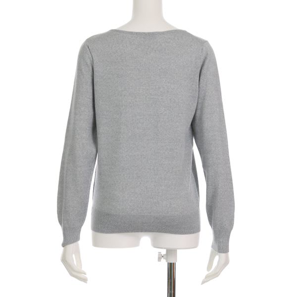 ハートネックVネックニットプルオーバー