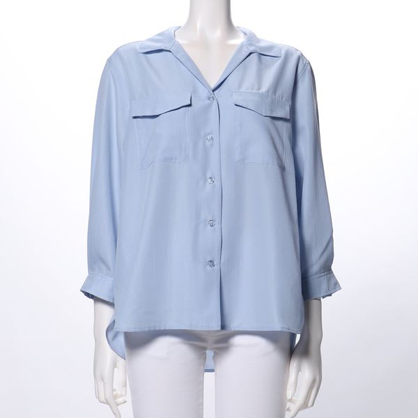 フラップポケットスキッパーブラウス