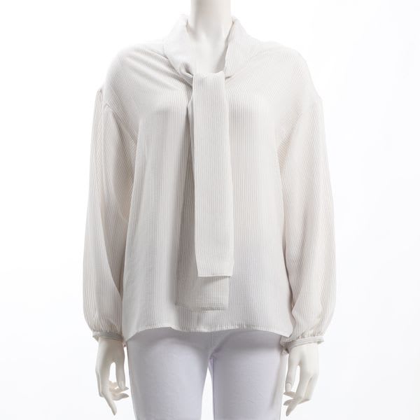 ボウタイデザインブラウス