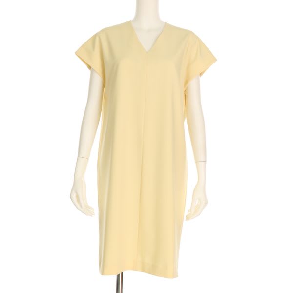 ストライプVネックストレートワンピース