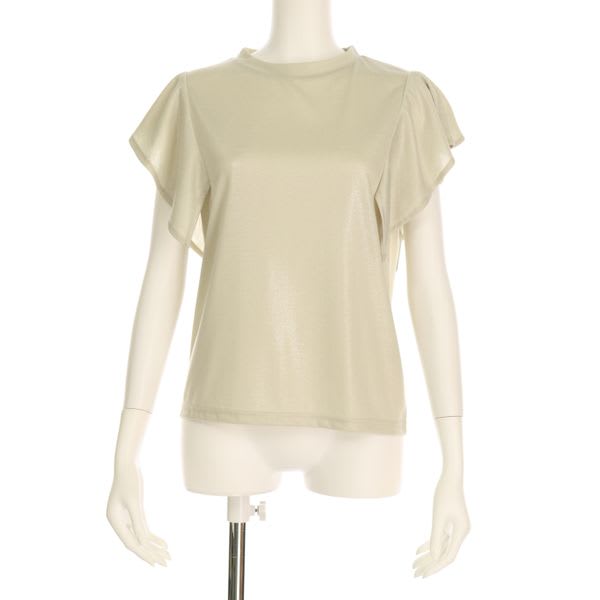 ラメ入りハンカチーフスリーブカットソー