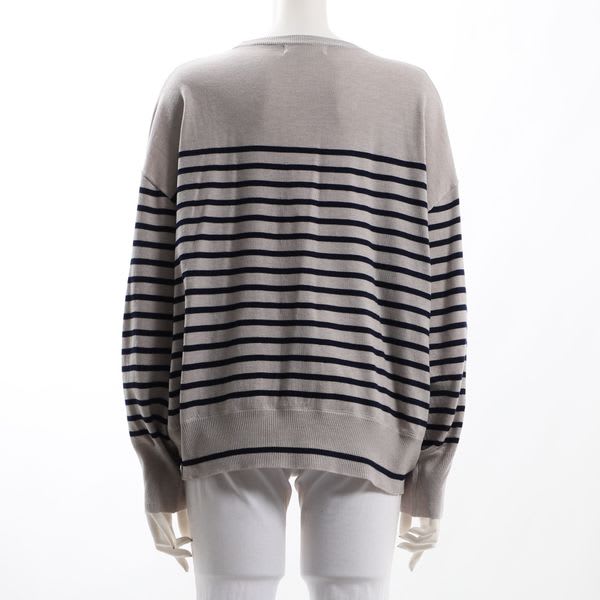 ボーダードロップショルダーニット