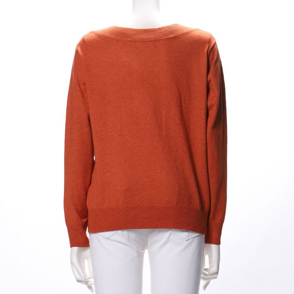 シンプルデザインドロップショルダーニット