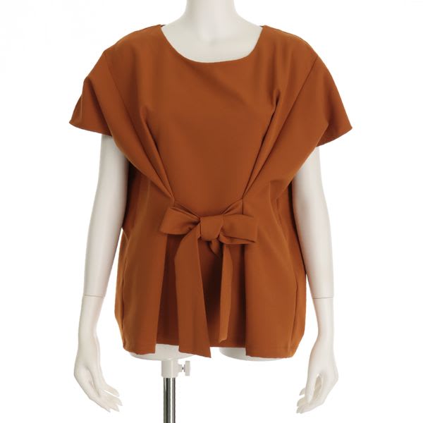 フロントリボンブラウス