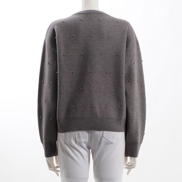 パールデザインラメ入りニット