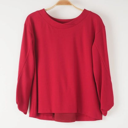 バックジップデザインカットソー