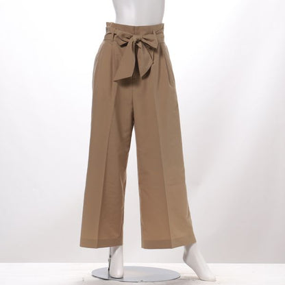ウエストリボンハイウエストワイドパンツ