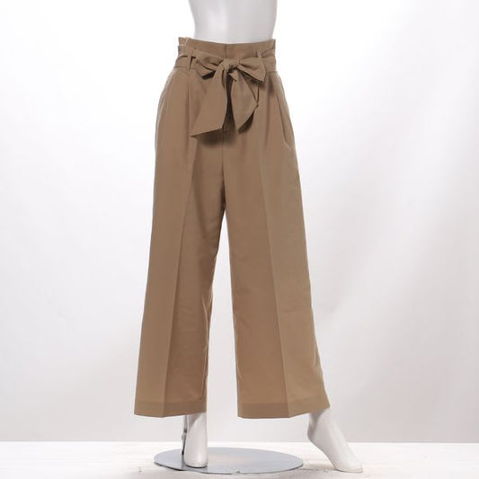 ウエストリボンハイウエストワイドパンツ