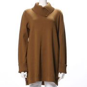 ハイゲージ編み長め丈ニット