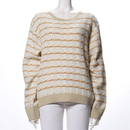 ドロップショルダーツイード風ニット