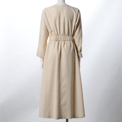 フロントボタンベルト付きワンピース