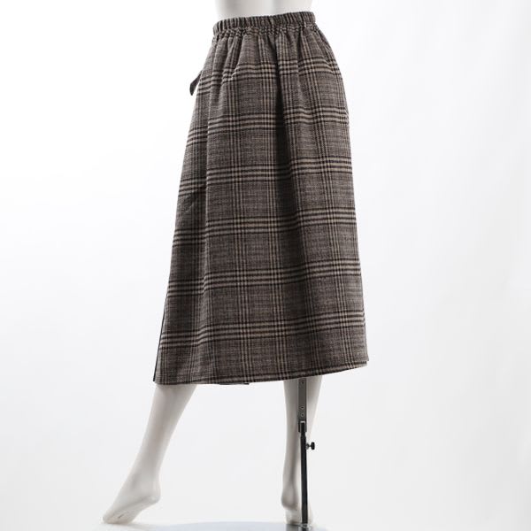 チェック柄フレアスカート