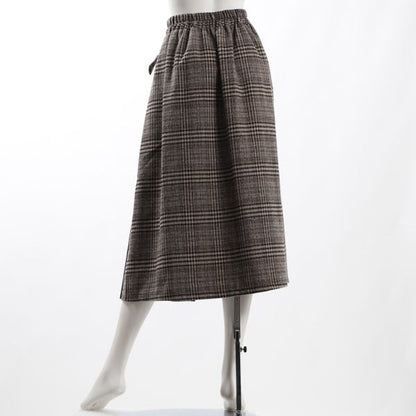 チェック柄フレアスカート