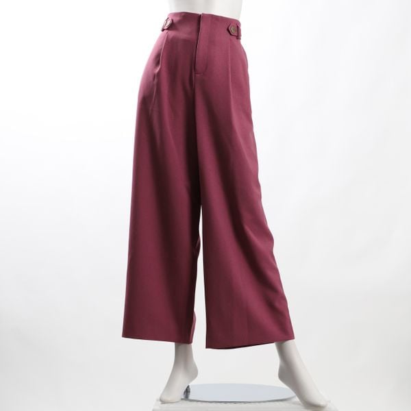 ウエストデザインワイドパンツ