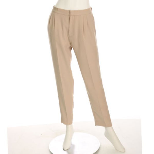 ペールカラータック入りテーパードパンツ