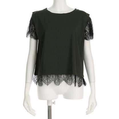 レース切り替えカットソー