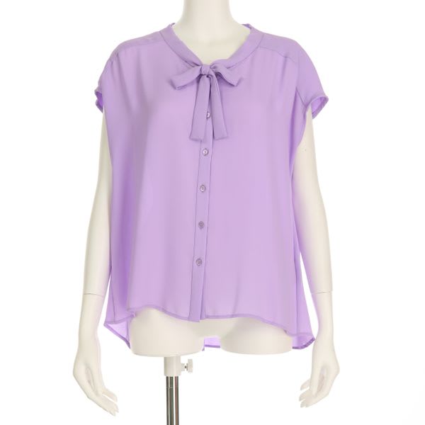 フレンチスリーブボウタイブラウス