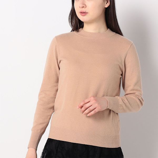 袖パフモックネックニット