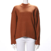 ハイネックドロップショルダーニット