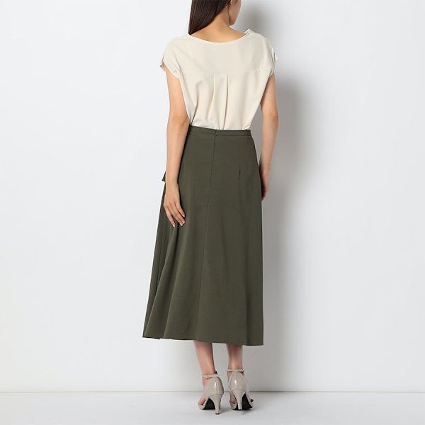 サイドリボンラップスカート